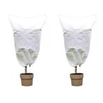 Habitable tree 2 PCS Plant Covers Frost Protection Bag Premium Reusable Drawstring Jackets for Winter Pest Prevention Frost, Sun, Pest, and Cold