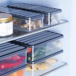 VOLTURI Fridge Storage Containers (Pack of 6), Air Tight Containers for Kitchen Storage, Fridge Organiser Storage Boxes, Fridge Organizer, Fridge Storage Box, Keep Fruits Vegetables Fresher, 1200 ML