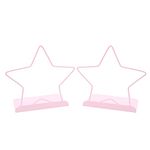 Fashion Pink Star Bookends Non-Skid Metal Book Ends Book Stands for Home Shelves School Office Decoration Kids Study Gift