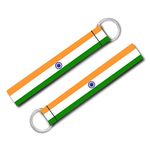 SIGNOOGLE® 1 PCs Indian Flag Lanyard Keychain For All Bikes Car Home Decor Multicolored Key Chains (6 x 1 Inch) | fabric