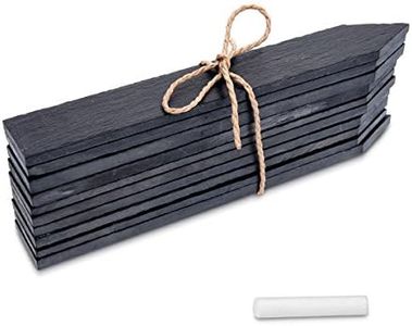 Navaris Set di 10 cartellini per Piante in Ardesia - cartellini orto targhette in Pietra scrivibili Gesso S 15 x 2,5cm Etichette Giardino Fiori vasi