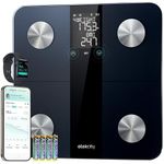 Etekcity Smart Scale for Body Weight, Bathroom Digital Scale with BMI, Body Fat, Muscle Mass with a Large Display, Support Exercise Plan, Calibration-Free & Offline Mode, Batteries Included