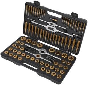 HURRICANE 86-Piece SAE & METRIC TAP & DIE SET, GCr15 Steel Threading Tool Kit with 78 Taps & Dies, M3–M16 & 4-40 to 5/8"-18, 1/8"-27 NPT, Complete Thread Repair Kits for Automotive & Workshop