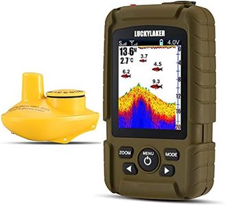 LUCKYLAKER Wireless Handheld Fish Finder Boat Portable Waterproof Depth Finder Display Transducer Kayak Fish Finders Sea Sonar Ice Fishing