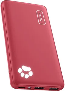 INIU Portable Charger, USB C Slimmest Triple 3A High-Speed 10000mAh Phone Power Bank, Flashlight External Battery Pack Compatible with iPhone 16 15 14 13 12 11 Samsung S21 S20 Google LG iPad (Red)