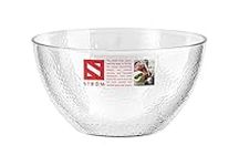 HOMESHOPA Serving Bowls, Clear Plastic Mixing Bowls, Reusable Lightweight Durable Popcorn Salad Bowls, Round Multi-Use Kitchen Cooking Bowl Set for Party, Picnic, Outdoor Dining (1, Small/30 oz)