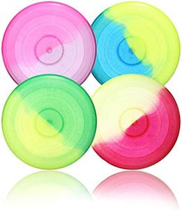 com-four® 4X Frisbee para niños y Adultos - Disco de Lanzamiento para Perros - Frisbee 27 cm - Disco Volador en Colores Brillantes [la selección varía] (4 Piezas - Discusión)