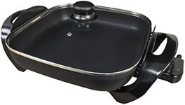 Quest Professional Multi-Function Electric Cooker with Vented Glass Lid / 240°C Max Temperature/Non-Stick Pan Coating/ 30cm x 30cm Pan Size / 1500W
