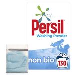 Persil Non Bio Washing detergent powder 130 Wash, 6.5Kg pack, tough on Stain washing powder more concentrated, XXXL Family Pack Laundry detergent, Gentle to sensitive skin washing machine powder