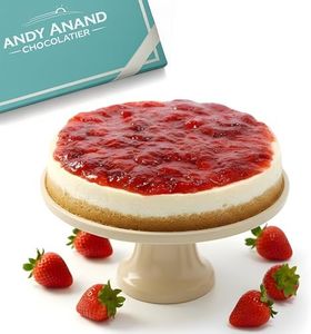 Andy Anand Sugar Free Strawberry Mousse Cake Enjoy the Amazing Taste of Classic Cake, All Natural Unique Flavor, Diabetic Friendly, No Preservatives Guilt Free & Luxurious Gift for Celebrations (3 lb)