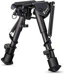 Zeadio Carbon Fiber Extendable Tactical Bipod with Sling Mount (6"- 9")