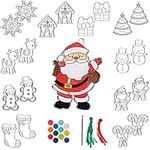 THE TWIDDLERS - 20 Christmas Suncatcher in Assorted Festive Designs - Paint Your Own DIY Ornament Bauble Decorations - Fun Gift, Toy Art Crafts Complete Set, Activity for Kids, Party Bag Fillers