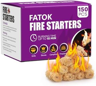 FATOK 150pcs Fire Starter, Natural Tumbleweed Fire Starters for Campfires, Fireplace, Fire Pit, BBQ, Chimney, Pizza Oven, Pellet Stove & Wood, Charcoal Starter for Grill (150pcs)