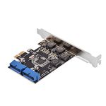 2 Port USB 3.0 PCIE Internal Card, PCI Express Expansion Card up to 5Gbps Chipset 19 Pin USB 3.0 Card Adapter with Low Profile