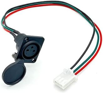 Felixstory Electric Scooter Charger Hoverboard Charging Port Standard 3-Prong Connecter Hovertrax Charger Replacement with Cover Fit for XLR Terminal