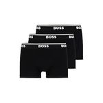 Hugo Boss Men's 3-pack Stretch Cotton Regular Fit Trunkstrunk 3p Co/El 10146061 013? ???? ? ??? ???3 ????????????3 Trunks, Black, M UK