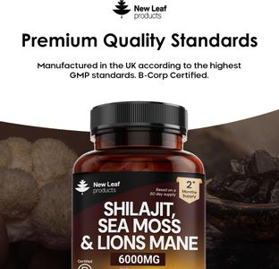 Shilajit Sea Moss & Lion’s Mane Supplement 6000mg – Herbal Blend
