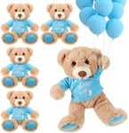 Lenwen 10 Pcs Baby Shower Bear Stuffed Decorations Animal Cute Plush Toy 14 Inch Stuffed Bear Plush Dolls in Bulk for Baby Shower Christmas Birthday Wedding Home Decorations (Boy)