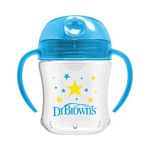 Dr Brown's Natural Flow Soft-Spout Transition Cup with Handles, 6 oz/180 ml (6m+) Blue