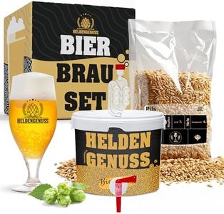 Heldengenuss - Pils Beer Brewing Set - 5L Beer - [Real Brewing Experience] - Beer Brewing Set with Video Instructions - Beer Gifts for Men
