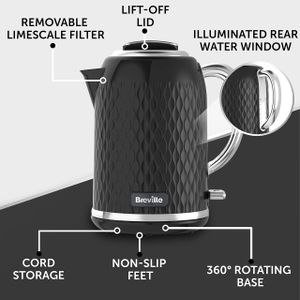 Breville Curve Electric Kettle 1.7L – Fast Boil, White