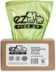 1000 Pet Waste Disposal Dog Poop Bags, EZ Pickup Bags Green (single roll, not on small rolls)