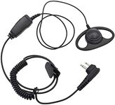 HKLN4599 HKLN4599B D-Style CP200D Earpiece with Mic for Motorola Radios CLS1110 CLS1410 DTR620 DTR650 CP200 RDV5100 RDM2020 RDU4160 RMU2080D Replaces D Shape Headest 56517