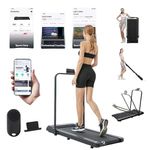 COSMO BUY Under Desk Walking Pad Treadmill With Handle Bar | 2.0 HP | LED Display | Remote Control | 1-10 KmH Speed |Slim Folding Portable Walking Running Machine Treadmill For Home Gym Office Workout