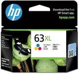 HP 63XL Genuine Original Tri-Color Printer Ink Cartridge works with HP OfficeJet 4600, 5200, HP DeskJet 2100, 3600 and HP ENVY 4500 Series - (F6U63AA)