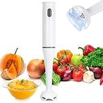 Handheld Stick Soup Blender Electric,SOKANY 200W Immersion Soup Blender Handheld Food Mixer for Kitchen, 2 Speed Handheld Stick Soup Blender for Sauce Soup Making, Baby Food Processing, White