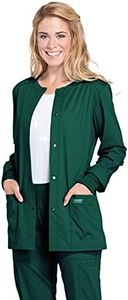 Cherokee WW Professionals WW340 Snap Front Warm-Up Jacket Hunter Green XL