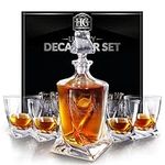 Whiskey Decanter Set for Men with 4