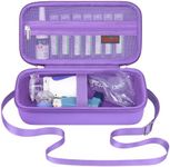 Elonbo Carrying Case for Portable Handheld Inhaler Nebulizer Machine for Adults and Kids, Asthma Inhaler Travel Case, Handheld Mesh Atomizer Machine Holder, Inhaler spacer Bag, Purple+Inside Purple