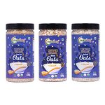 Nutriorg Organic Rolled, Instant & Steel Cuts Oats (Combo of 3) | USDA Certified | Weight Management | Whole Grain | Fiber & Protein Rich Oats