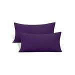 Jersey Knit Small Pillowcases - Mini Pillow Cases for Travel or Toddler Pillows Sized 12x16, 13x18 or 14x20, Ultra Soft Envelope Microfiber Pillowcases Set of 2, Purple