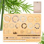 ZDLS Bracelet Bead Board，Wooden Bead Tray for Jewelry Making Bracelet Ideal for Beginners and Professionals 15.3X 11.2 x 0.5 Inches