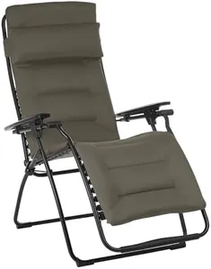 Lafuma Futura XL Air Comfort Zero Gravity Recliner-Black Frame, Taupe Grey