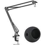 Mic Stand with Foam Windscreen For 
