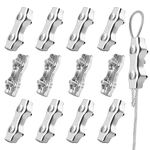 SWTYExt M3 Wire Rope Clamp 12pcs Duplex Clamp 304 Stainless Steel Heavy Duty Wire Rope Clips 3mm Clips Clamps for Make Coils Fence Connectors Hanging Wire Clothesline Tensioner Awning Fixed