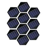 10Pcs Mini Solar Panels for Solar Power, 2.5V 80mA Mini Solar Panel Kit DIY Electric Toy Photovoltaic Cells Solar Epoxy Cell Charger Hexagon 2.13"*2.45" (54mm*62.3mm)