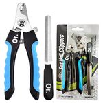 OR Dog Nail Clippers for Large, Medium and Small Breed Animals, Pet Nail Clippers for Dogs, Cats, Rabbits and Guinea Pigs, Dog Claw Clippers with Protective Guard (Blue, 6")