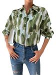 Leriya Fashion Women Oversized Shirt | Summer Shirts for Women | Women Shirt Top | Shirt for Women | Shirt (X-Large, Green)