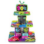 3 Tier 90s Theme Cupcake Stand 90s Hip Hop Birthday Party Decorations Cupcake Tower 1990s Theme Party Baby Shower Supplies