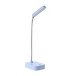 Battery lamp,cordless table lamp,Blue with USB power cable,3 levels of brightness adjustment,Eye protection light,360° rotating gooseneck tube,Bedside lamp battery operated,Desk lamps for study small