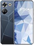 VIVAHHX C20 Pro Unlocked Phone, 8GB+256GB Android Phone, 50MP+13MP Camera, 6000mAh Large Battery, Unique Appearance Design, Fingerprint Face Unlock Dual SIM Capability Android 13 Phone (Black)