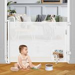 Retractable Baby Gate with Cat Door