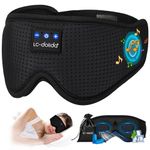 Upgraded Bluetooth 5.4 3D Sleep Mask, Dual Sides Breathable Sleep Headphones, up to 14-Hour Stand-by Bluetooth Eye Masks, Wireless Earphones Eye Mask for Sleeping,Cool Tech Gadget Travel Essentials Loup Pour Dormir