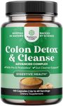Herbal Colon Cleanse for Women & Men - 15 Day Gut Cleanse Detox for Women & Men with Senna Leaf Cascara Sagrada & Psyllium Husk for Fasting Acting Relief - 3rd Party Tested Made in The USA - 120 Count