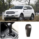 PIUGILH Ranger Shift Konb Cover ABS Carbon Fiber Gear Shifter Knob Decorative Trim for Ford Ranger Everest T6 T7 2018 2017 2016 2015- Automatic Transmission