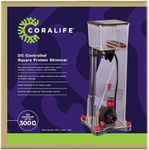 Coralife Aquarium Fish Tank Marine Salt Water DC-Controlled Variable Speed Square Protein Skimmer, Up to 300 Gallons